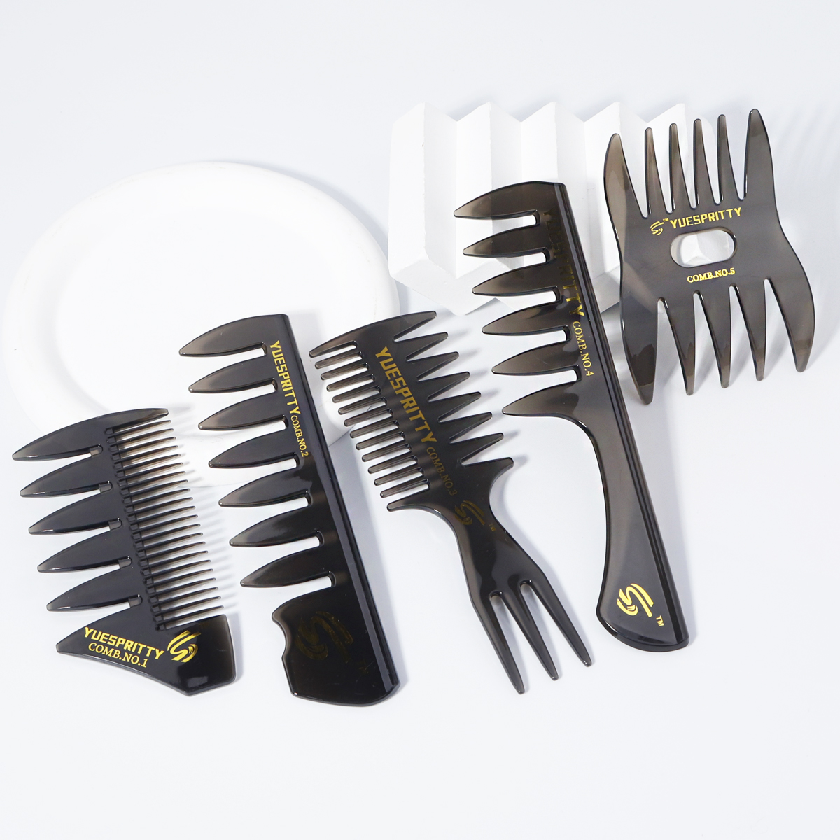 Wide Toothed Combs for Men Trimming Hairdressing Brushing Oil vintage oily comb Hairdressing Styling Tools Special