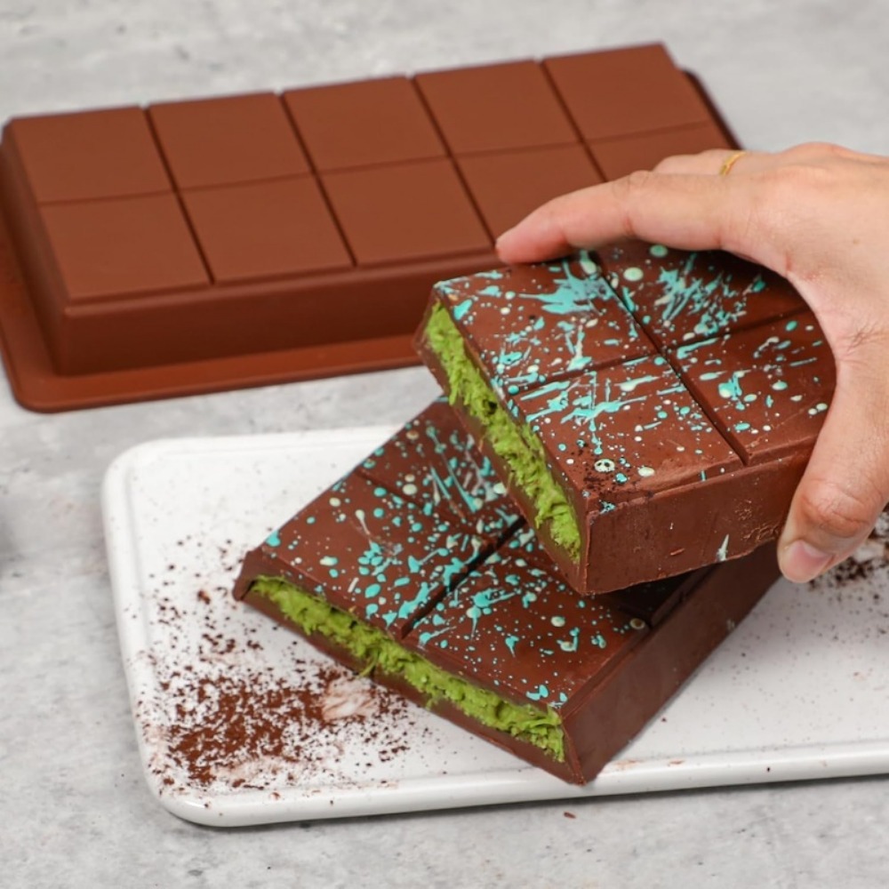 Chocolate Bar Molds Silicone Break Apart Wax Melt Mould Easy Release Rectangle Durable Non-Stick Mold Energy Soap Handmade s