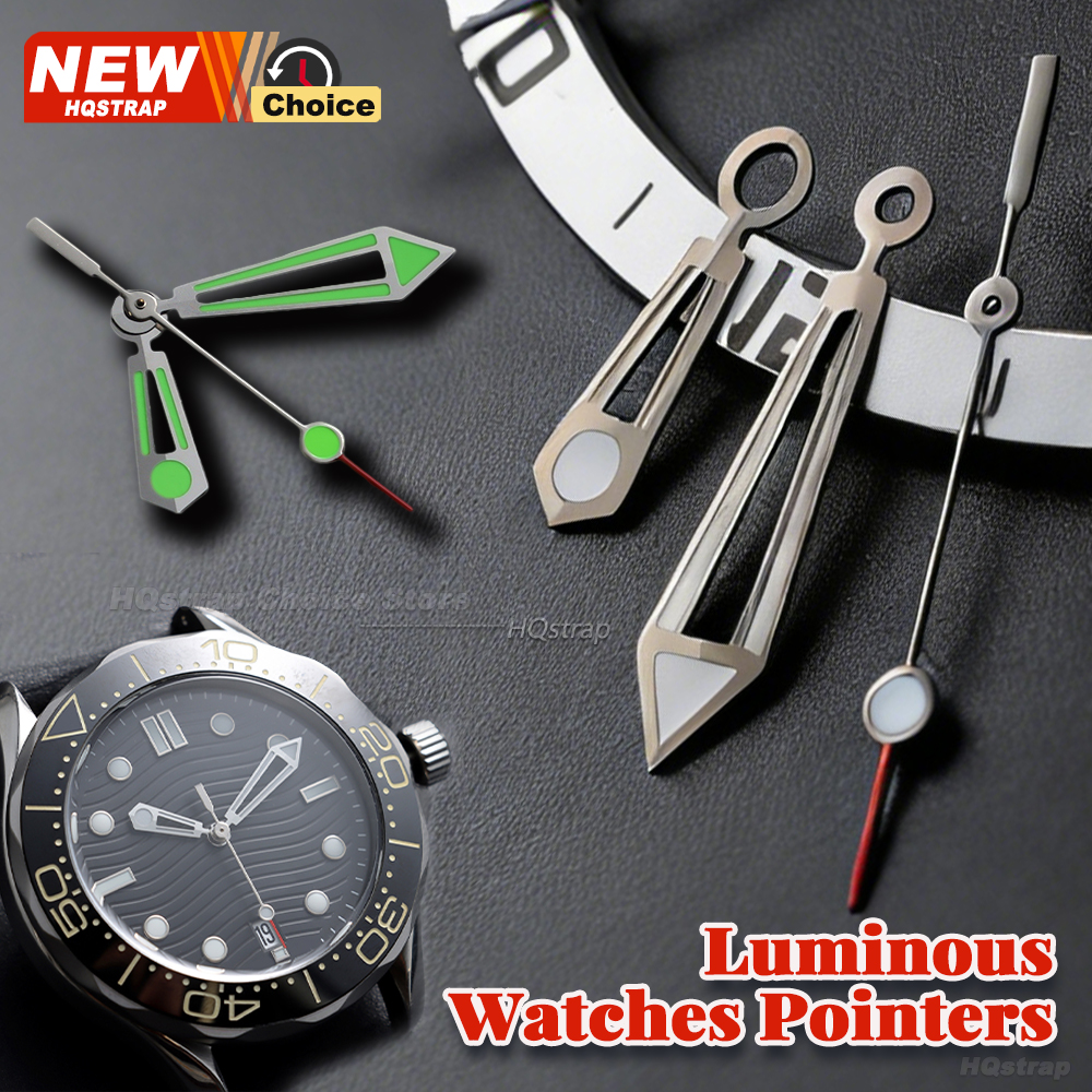 New for NH35 NH36 Movement Parts Luminous Watch Pointers for Seamaster 300 Watch Hands Accessories Repair Tool