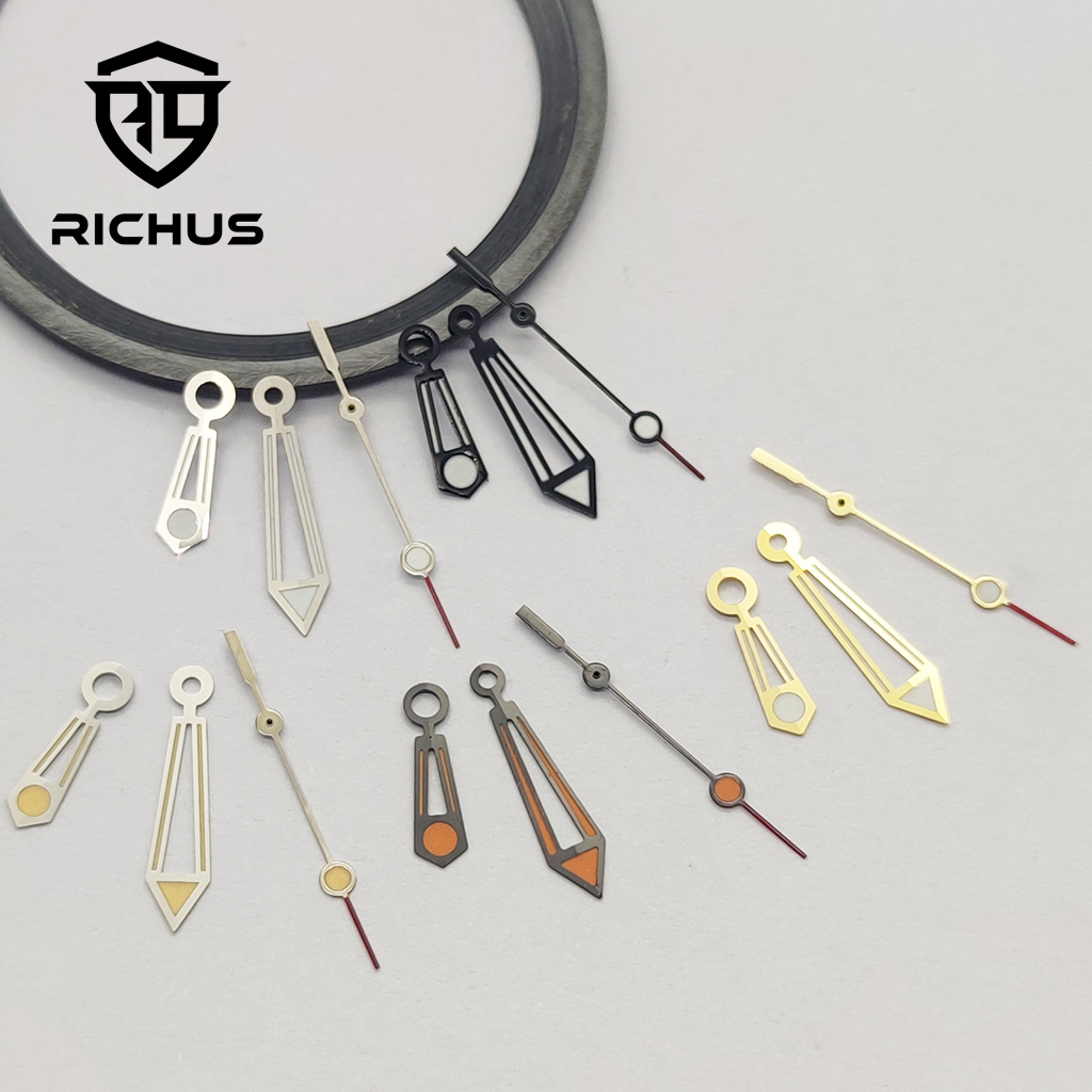 RICHUS NH35 Watch Hands Silver Watch Hands Fit NH34 NH35 NH36 ETA2824 2836 Miyota8215-DG Movement