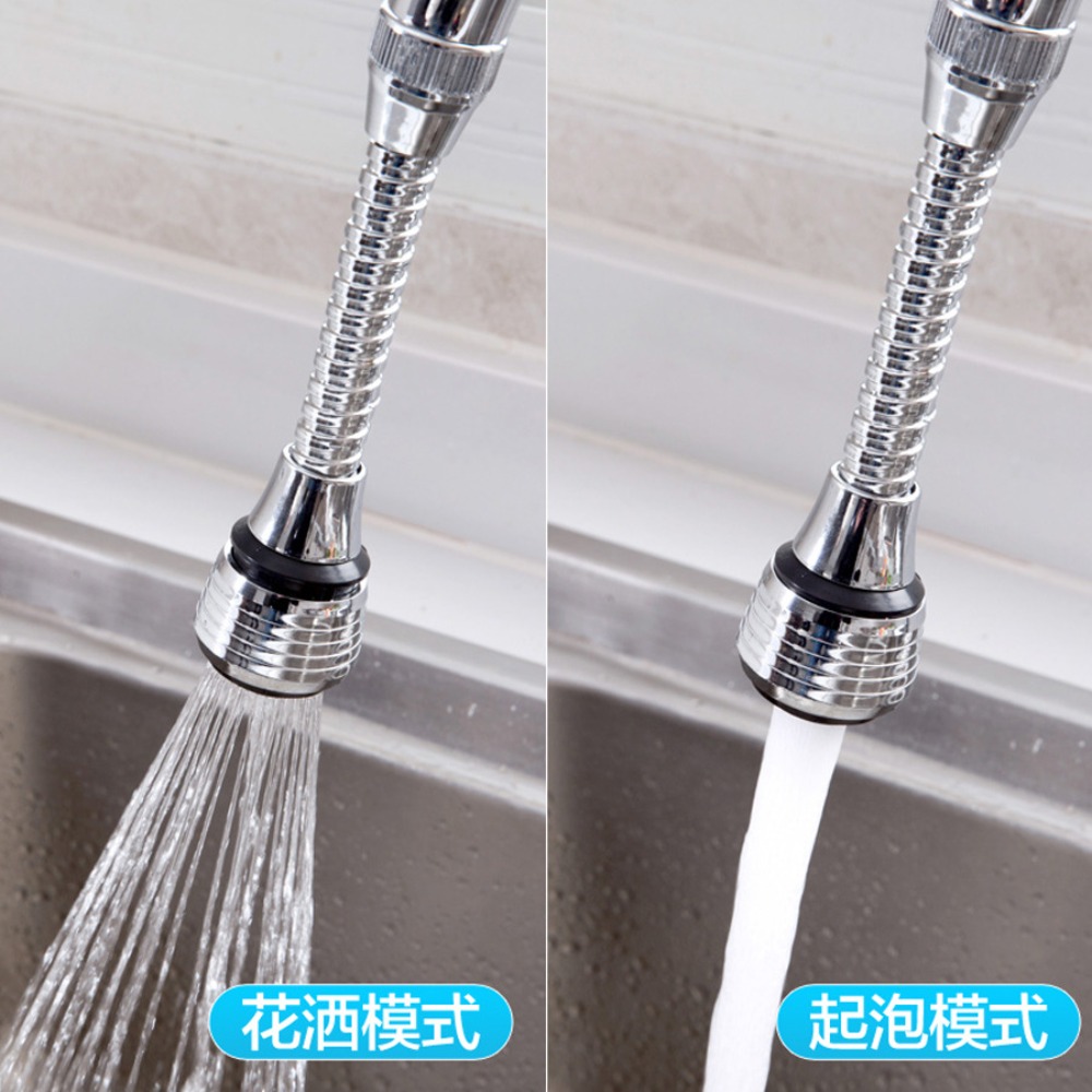 Dual Mode Adjustable for Kitchen 360 Degree Rotation Water Tap Nozzle Extended Extension Water Saving Bubbler Shower Diffuser