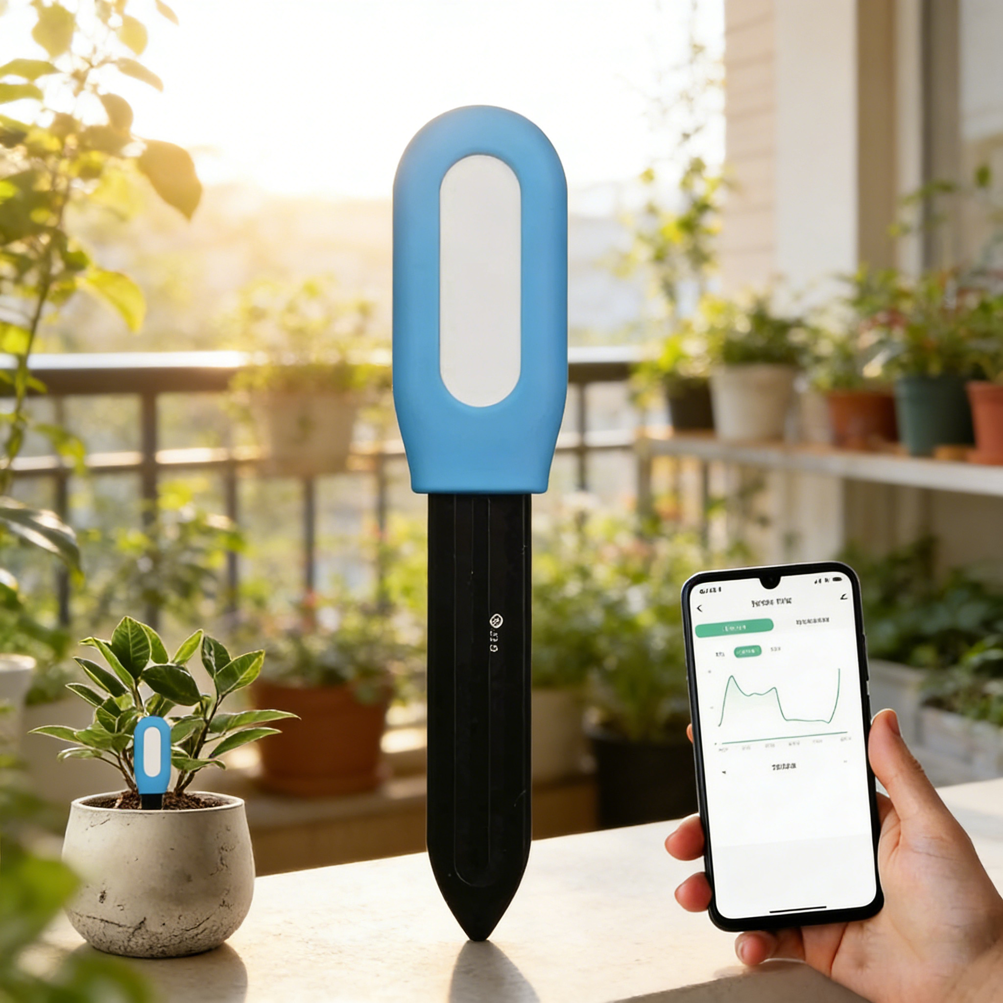 Hot Selling Wifi Zigbee Bluetooth Smart Soil Tester Temp Humidity Moisture Sensor APP Real Time Monitor for Plant Garden