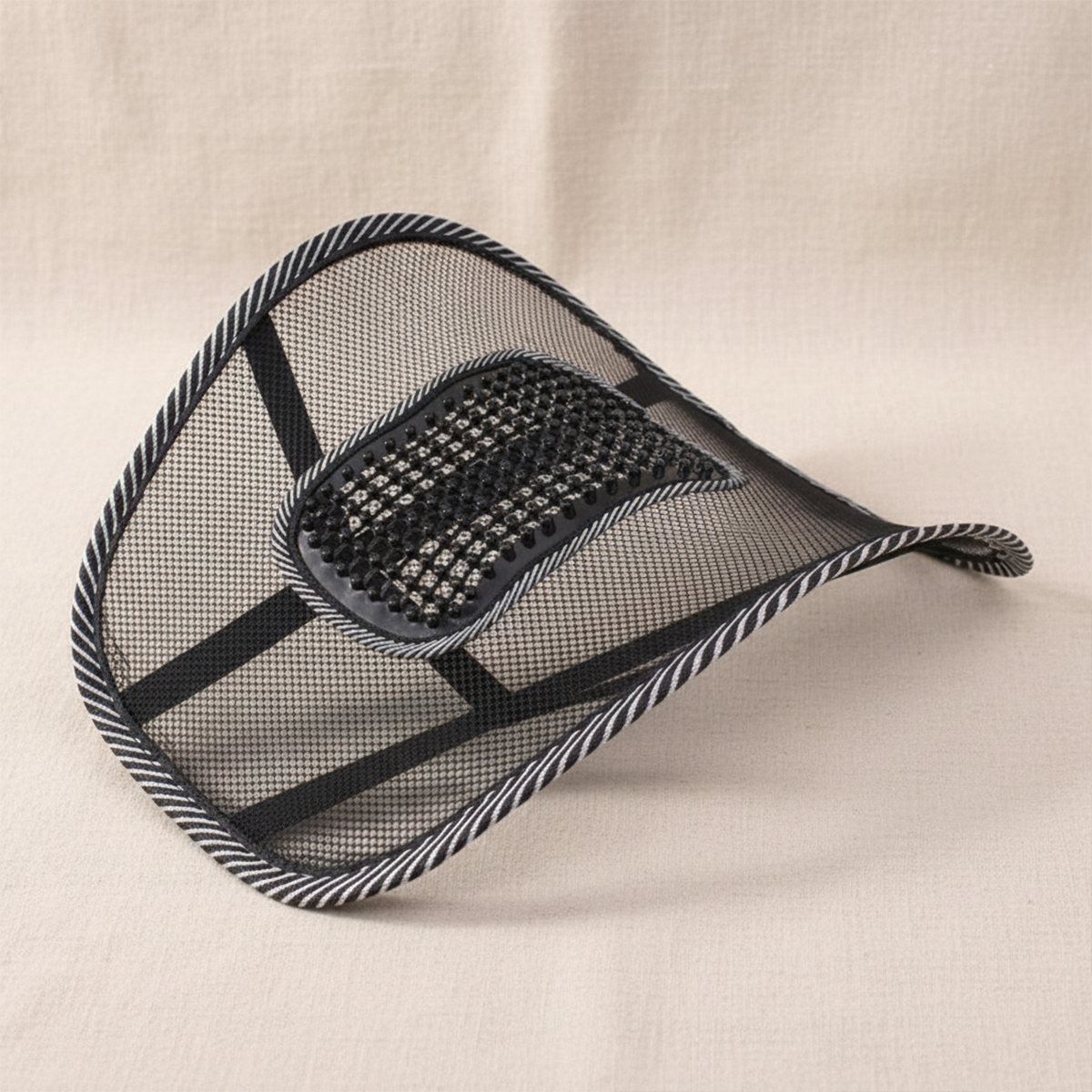 Comfort Massage Mesh Back Cushion for Car Seat, Home Office Chair, Black