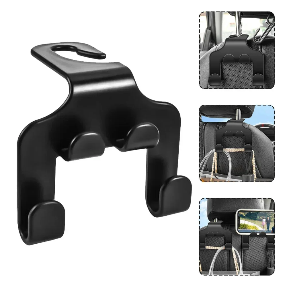 Double Head Phone Hanger 1/2pcs Multifunctional Car Seat Back HookHeadrest Hanging Bag Storage Hanger Car Interior Accessories