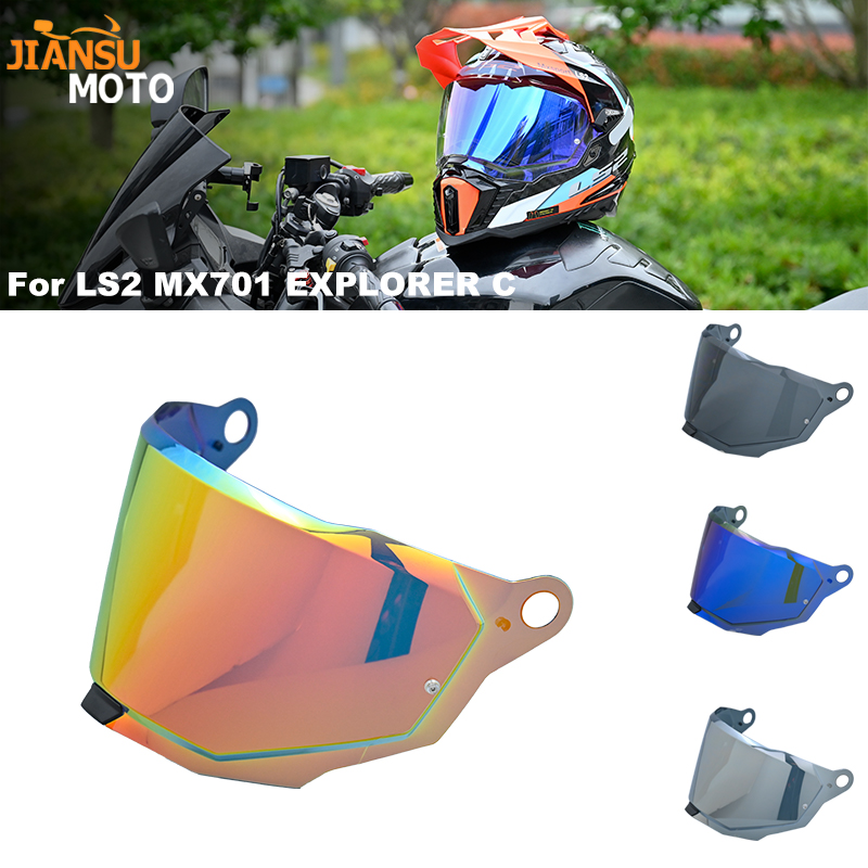 MX701 For LS2 EXPLORER C Motocross Detachable Rally Off-road capacetes de moto casco Replacement Visors Extra Shield Lens