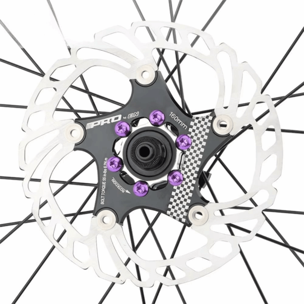 12pcs T25 Torx Head Disc Brake Rotor Screws Colorful Steel Alloy Brake Disc Bolts M5x11.5mm Bicycle Screws MTB Mountain Bike