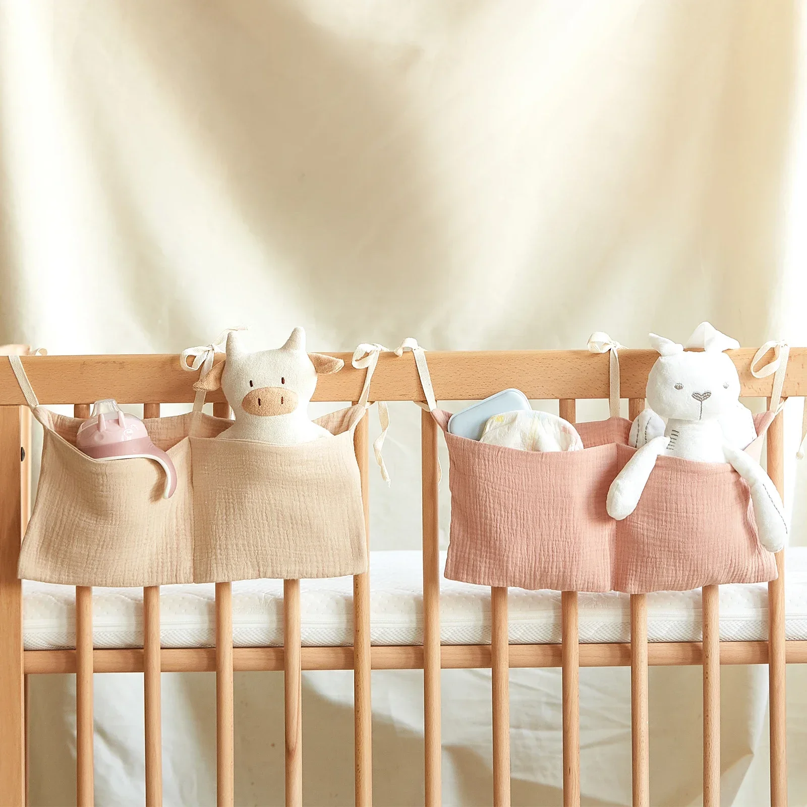 Multifunctional Newborn Bed Headboard Organizer New Portable Baby Crib Storage Bag For Kids Baby Bedding Diaper Bag