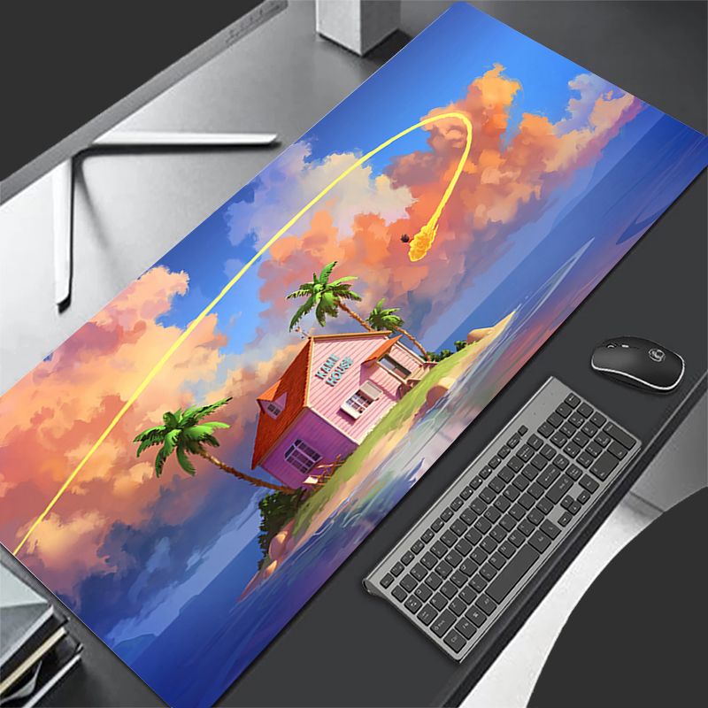 Cute Cat Bow Desk Mat, Kawaii Pink Extended Mouse Pad, Non-Slip Gaming Desk Pad