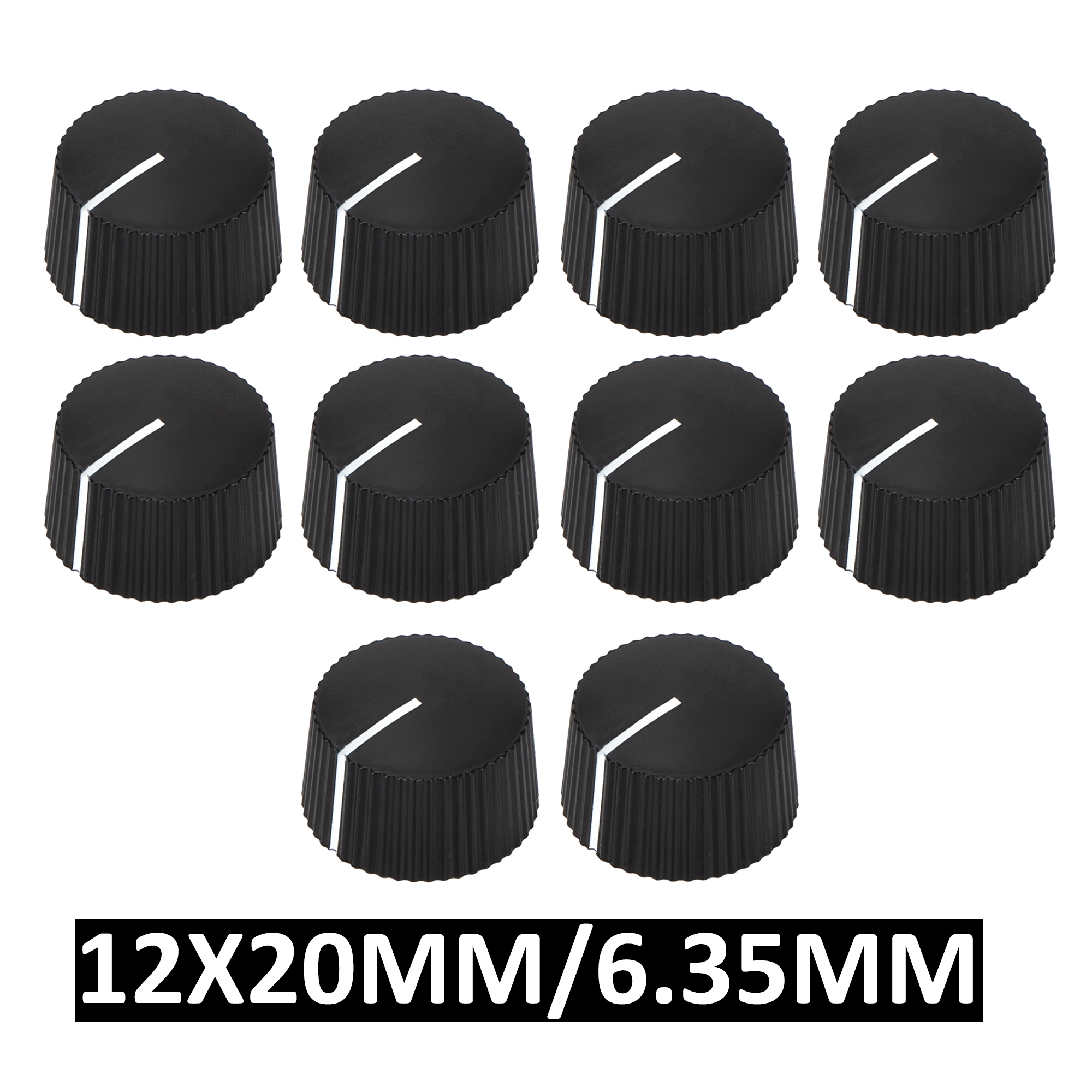 DAIERBUMP 10PCS Aged White Vintage Barrel Guitar Amplifier Knob Speaker Volume Control Effect Pedal Knobs with Set Screw