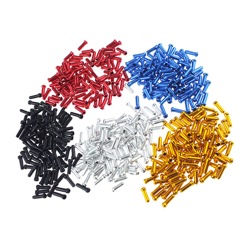 50pcs Bicycle Brake Shifter Inner Cable Tips Crimps for Mtb Aluminium Alloy Bicycle Brake Wire Terminal Housing Ferrules