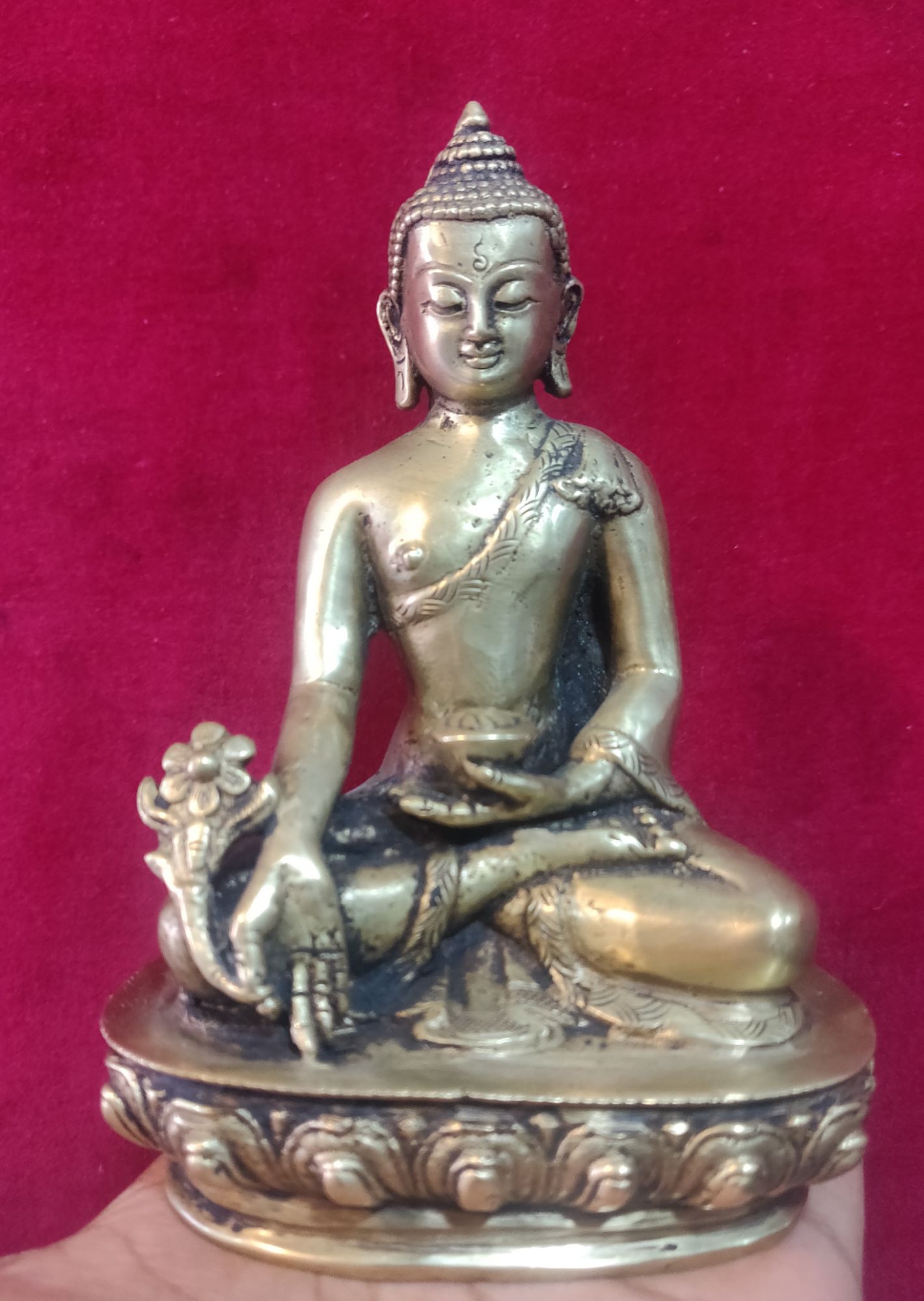 Buddha statue brass handmade 5 inch nepali antique statue