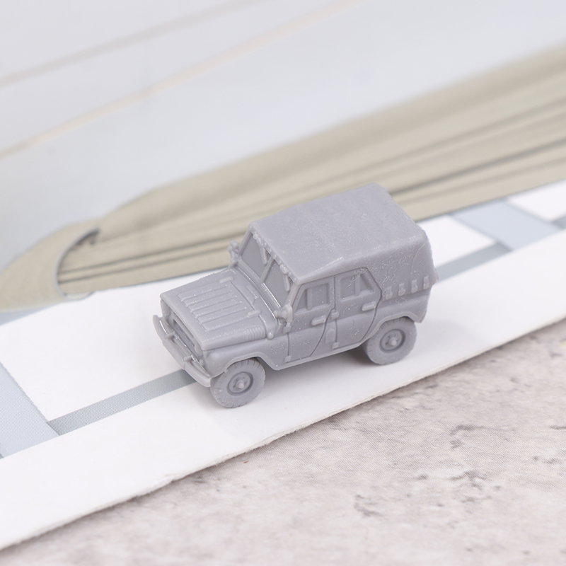 High Detail UAZ-469 4x4 Light Utility Gray Vehicle MODEL KIT 1/144 Scale 1 PCS
