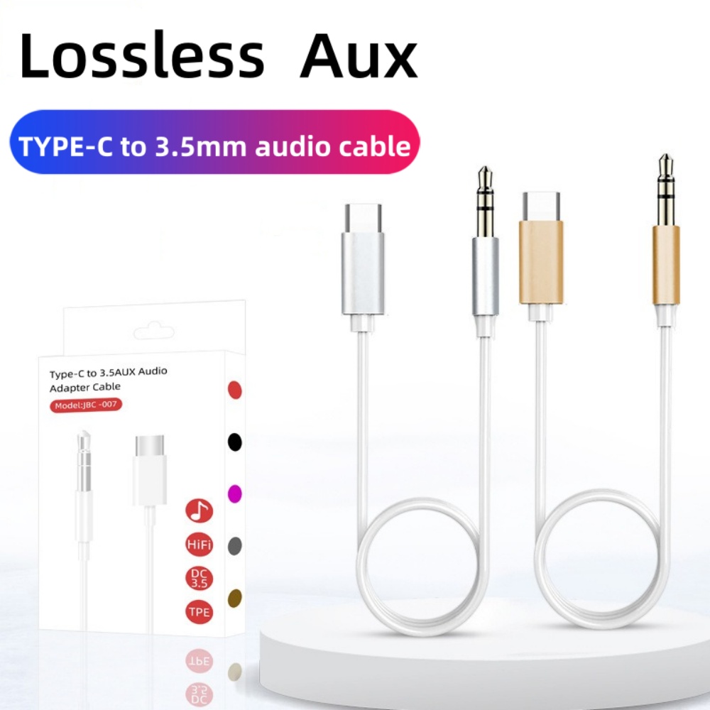 Type C to 3.5mm AUX Audio Cable DAC HiFi Converter for Car Headphone Speaker Compatible with USB C Phones