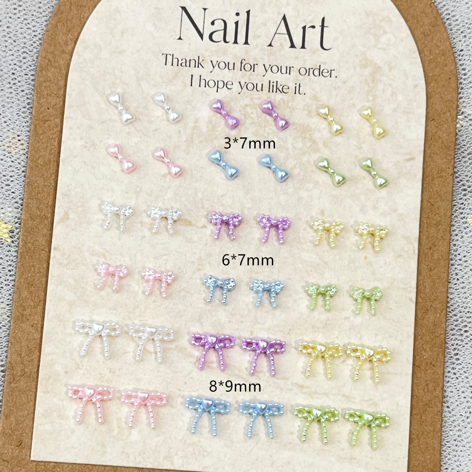 10pc Cute 3D Resin Pearl Bow Nail Art Charms Macaron Imitation Japanese Preal Bowknot Ribbon Nail Decorations DIY Nail Accessory