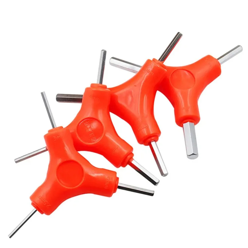 Trigeminal Hexagonal Key Set 3 in 1, 2.5/3/4/5/6/8mm, Carbon Steel Hand Tools, Bicycle Maintenance Tools