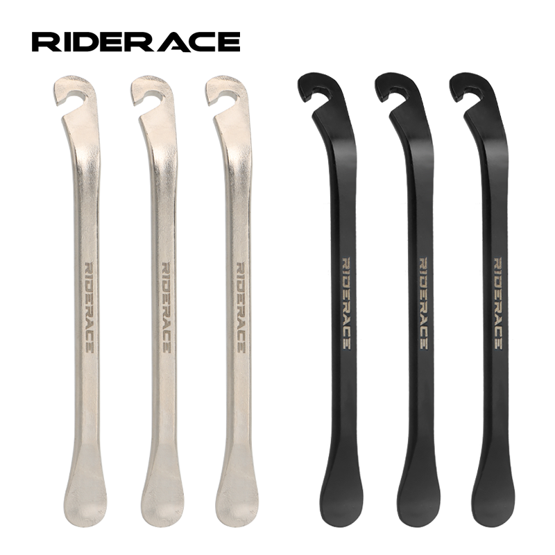 RIDERACE 3PCS Bike Tire Lever Tube Repair Service Tools Carbon Steel Heat Treatment Bicycle Tyre Opener Crow Bar Remover