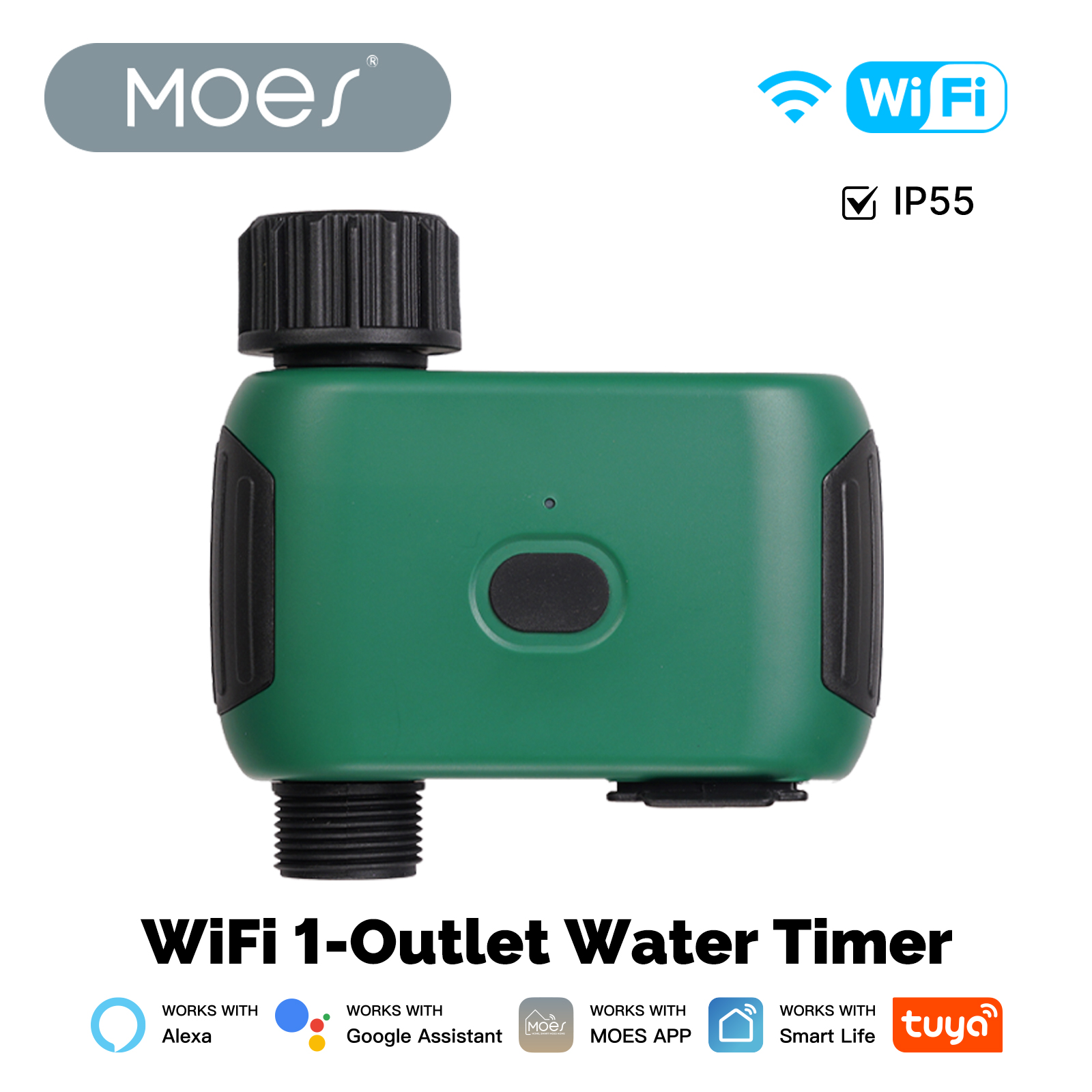 MOES Tuya Smart WiFi 1 Outlet Water Timer Irrigation System Automation APP Control Works with Alexa Home Assistant