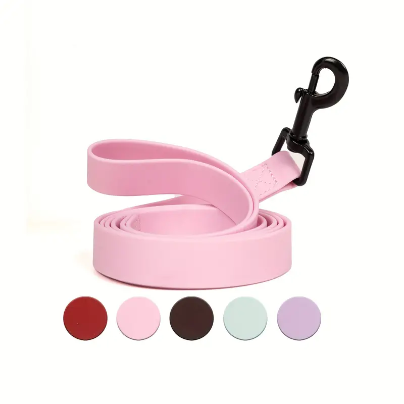 Waterproof PVC Dog Leash Bite Resistant Heavy Duty Training Lead 4FT Long Line for Small Medium Large Dogs,Stain & Odor Resistat