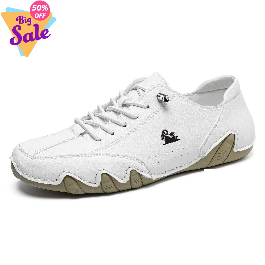 LDECK Men Casual Outdoor Fashion Sneakers Soft Leather Sneakers High Top Luxury Men Classic Walking Shoes Motocross Boots 35-50