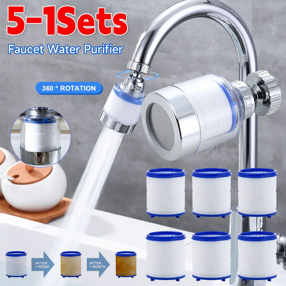 Faucet Filter Element Purifier Sprayer Head Household Water Purifier Filter Shower Remove Chlorine Heavy Metal Filtered