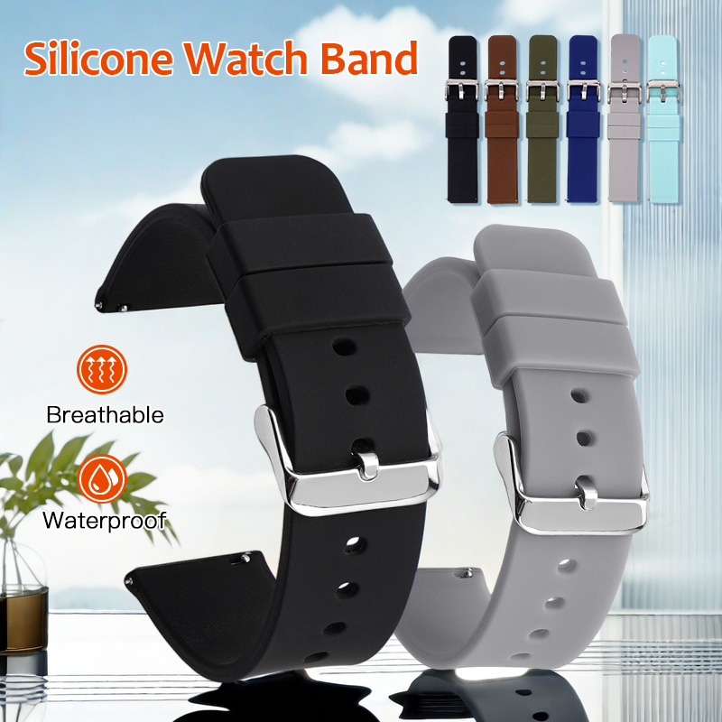 Multi-Color Silicone Smart Watch Strap with Quick Release 16Mm18Mm20Mm22Mm24Mm, Includes Disassembly Tools and Replacement Pins
