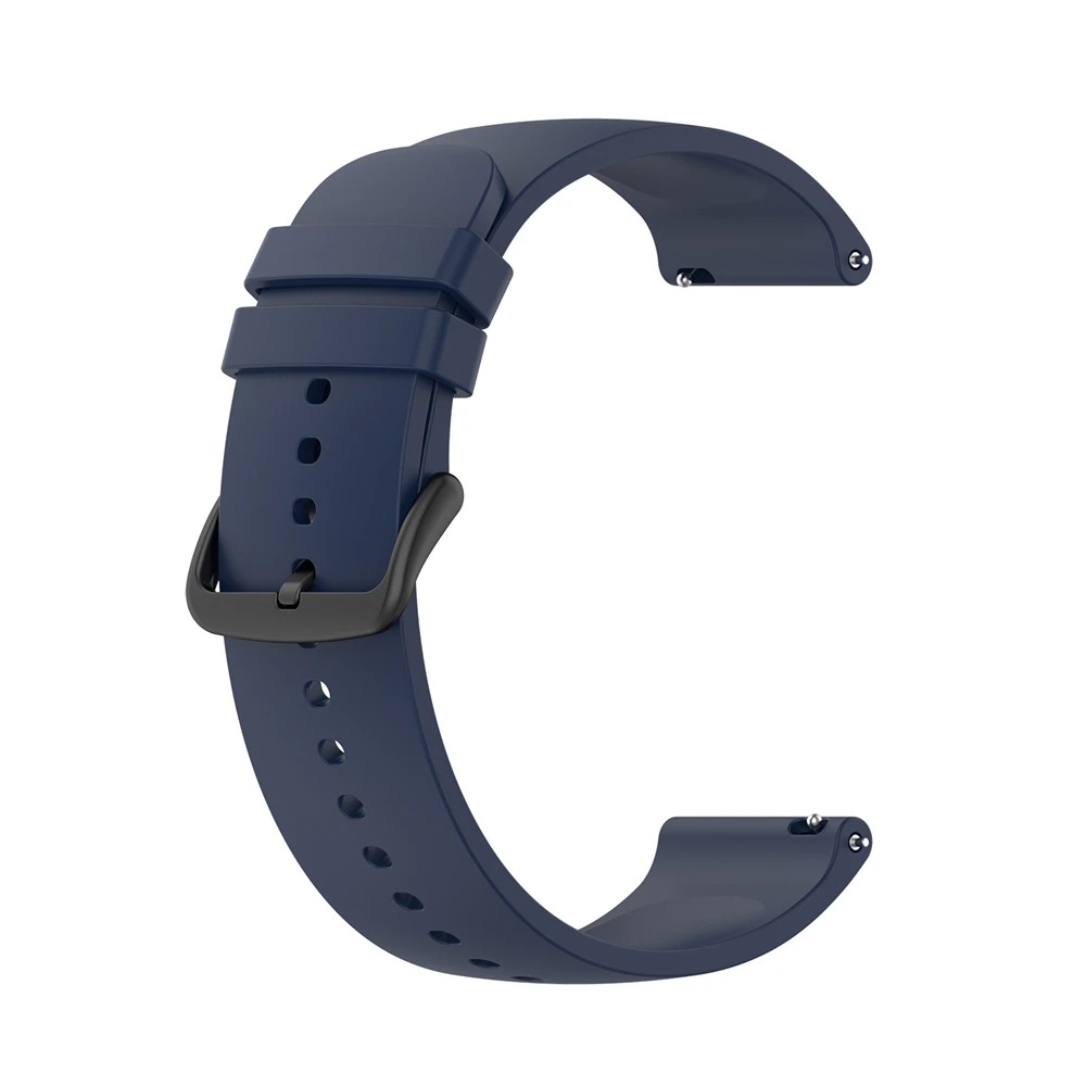 Silicone Strap for Watch Band in 20/22mm Width Wrist Strap Round-tailed Breathable Strap