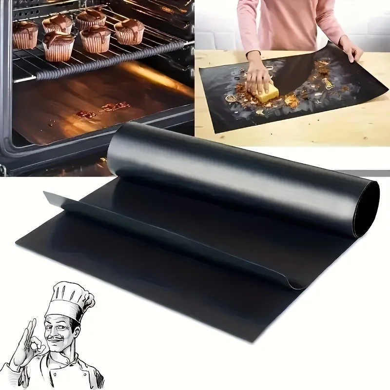 1/2pcs Oven Bottom Oven Liners, Non-stick Reusable Liners, Suitable For Electric Ovens, Gas Ovens, Toasters, Grills