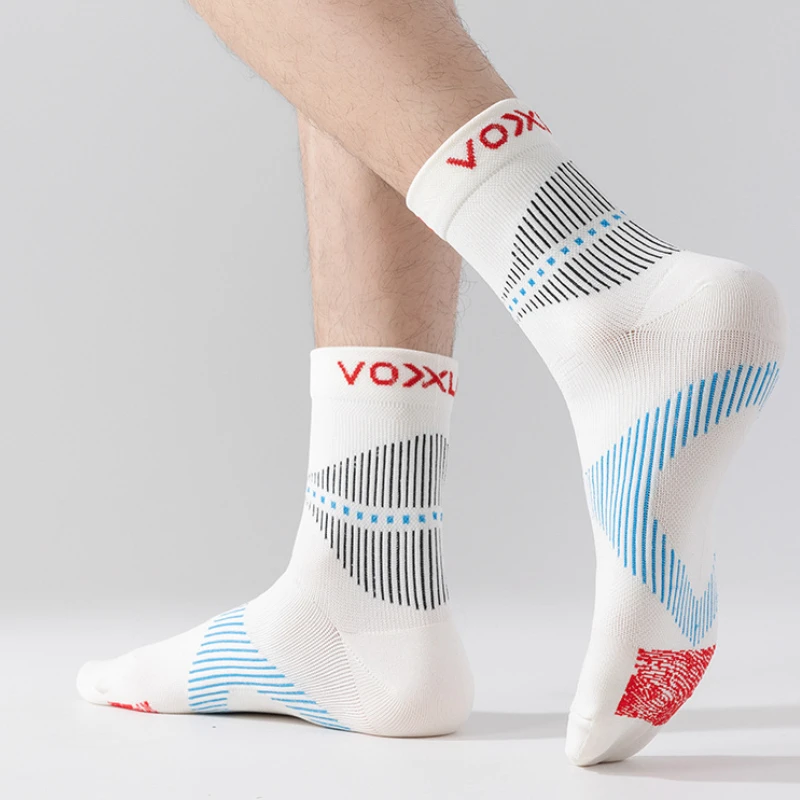 2 Pairs Compression Socks New Summer White Plantar Fascia Compression Stockings Casual Outdoor Sports Pressure Socks