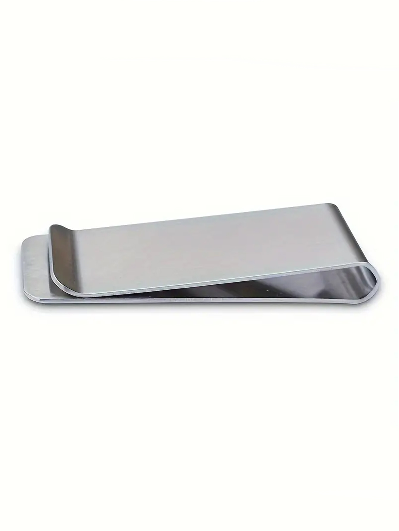 New Minimalist Solid Color Stainless Steel Men's Mini Wallet Metal Ultra-thin Cash Clip Compact Portable Wallet Clip Unisex