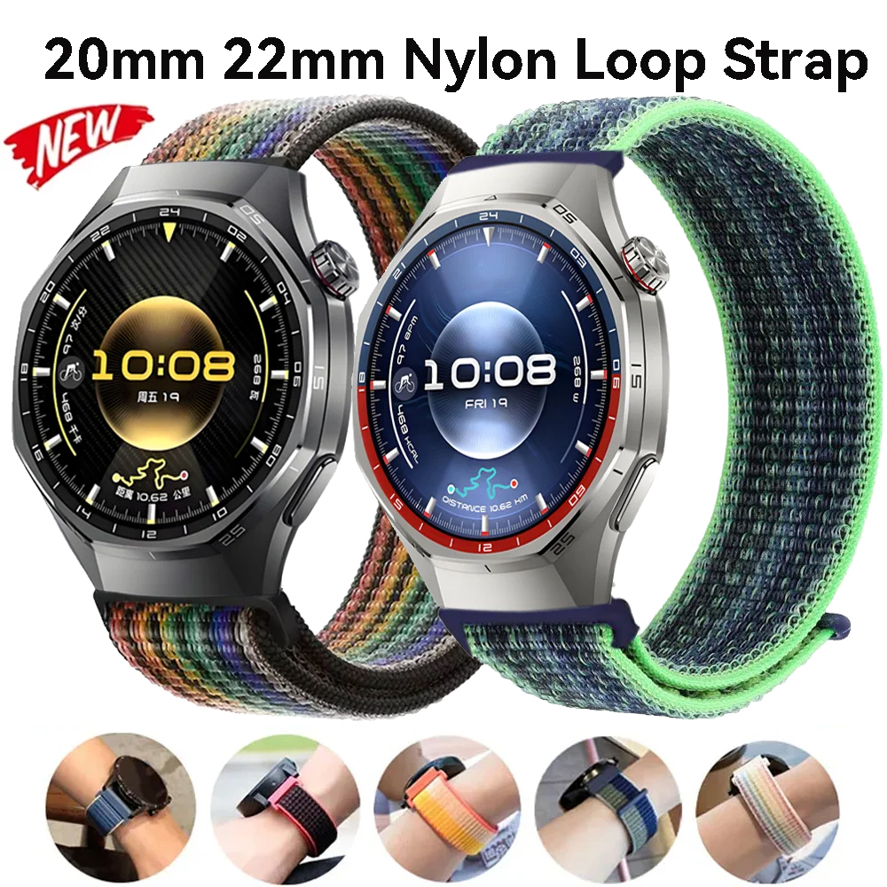 20mm 22mm Nylon Strap For Huawei Watch 5/4/GT6-5-4-3 Pro 46mm Breathable Watchband Amazfit GTR 4/Balance 2-1/Bip 6-5 Accessories