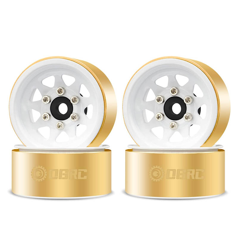 OGRC 1.0 Brass RC Deep Dish Wheel Rims Beadlock Wheels for 1/18 TRX4M 1/24 SCX24 C10 JLU Deadbolt Gladiator Bronco Crawler Car