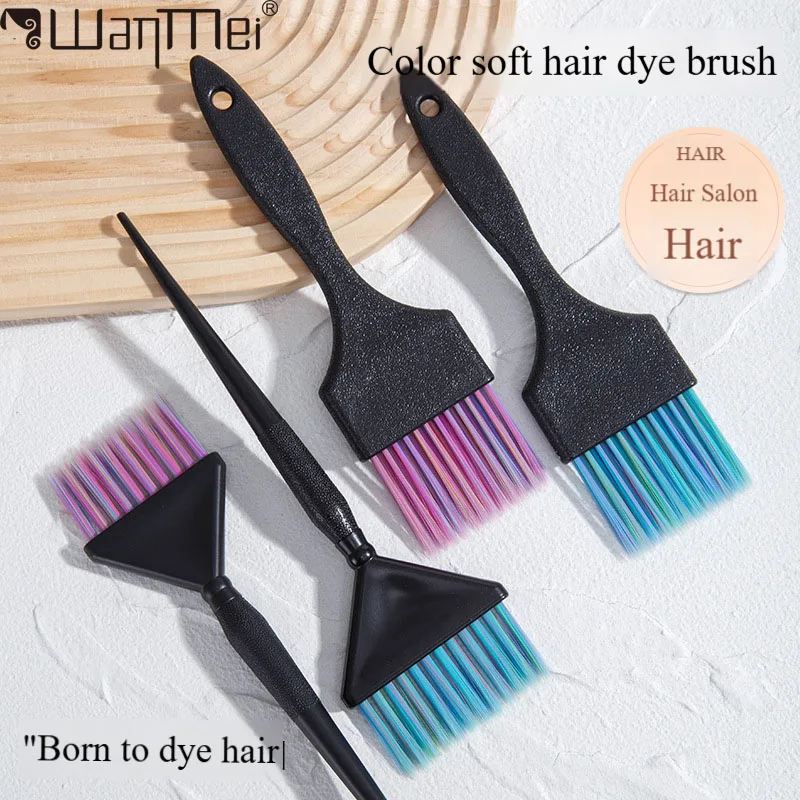 WANMEI Barber Shop Highlight Board Tools Professional Soft Hair Dyeing Comb Dyeing Sweep Paris Painting Dyeing Brush