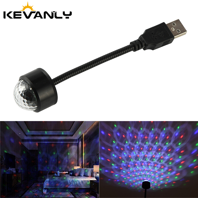 Car Mini LED Roof Star Night Light Projector Atmosphere Lamp USB Decorative Adjustable For Auto Roof Room Ceiling Decor