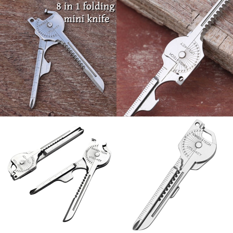 Keychain Multi-tool Compact Multifunctional Keychain Gadget Portable Tool with Screwdriver Bottle Opener Camping Emergency Tool pen gpt