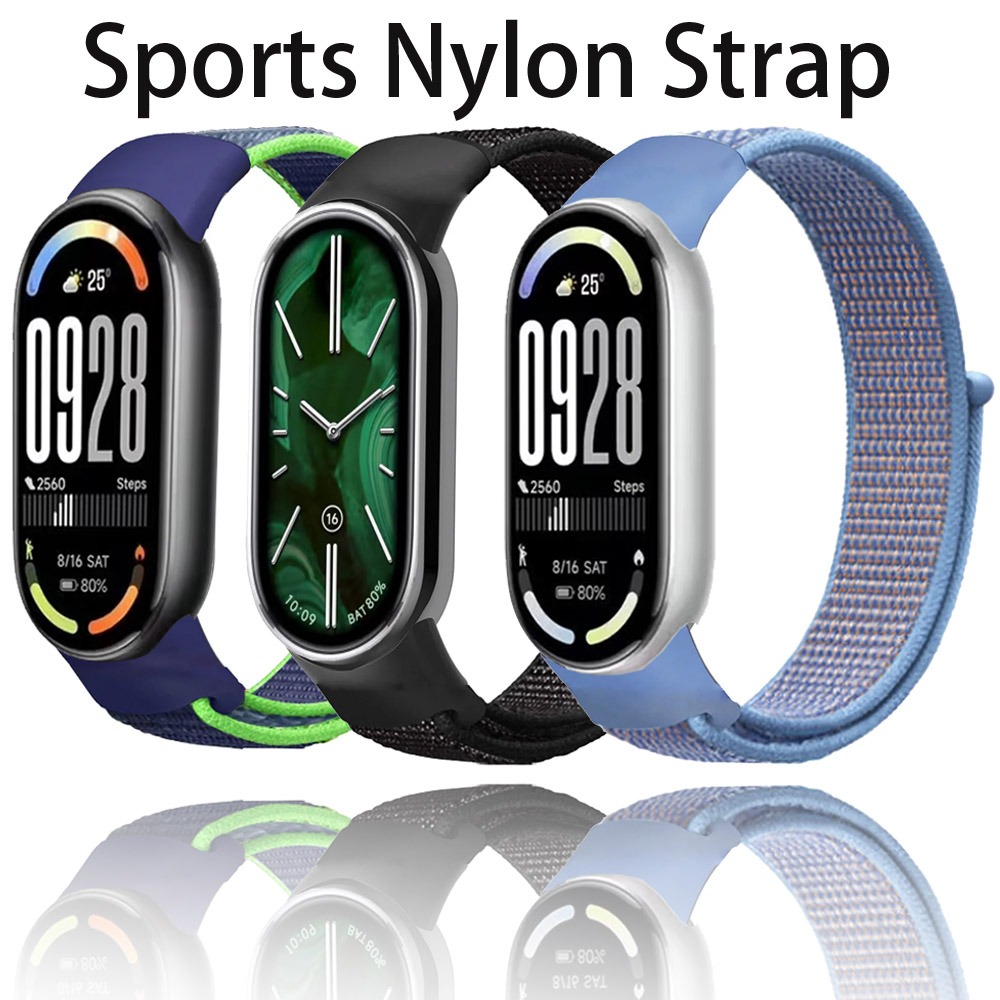 Nylon Strap for Mi Band 10 9 8 Sport Comfortable Breathable Wristband Replaceable Bracelet for Mi Band 10 9 8 Accessories