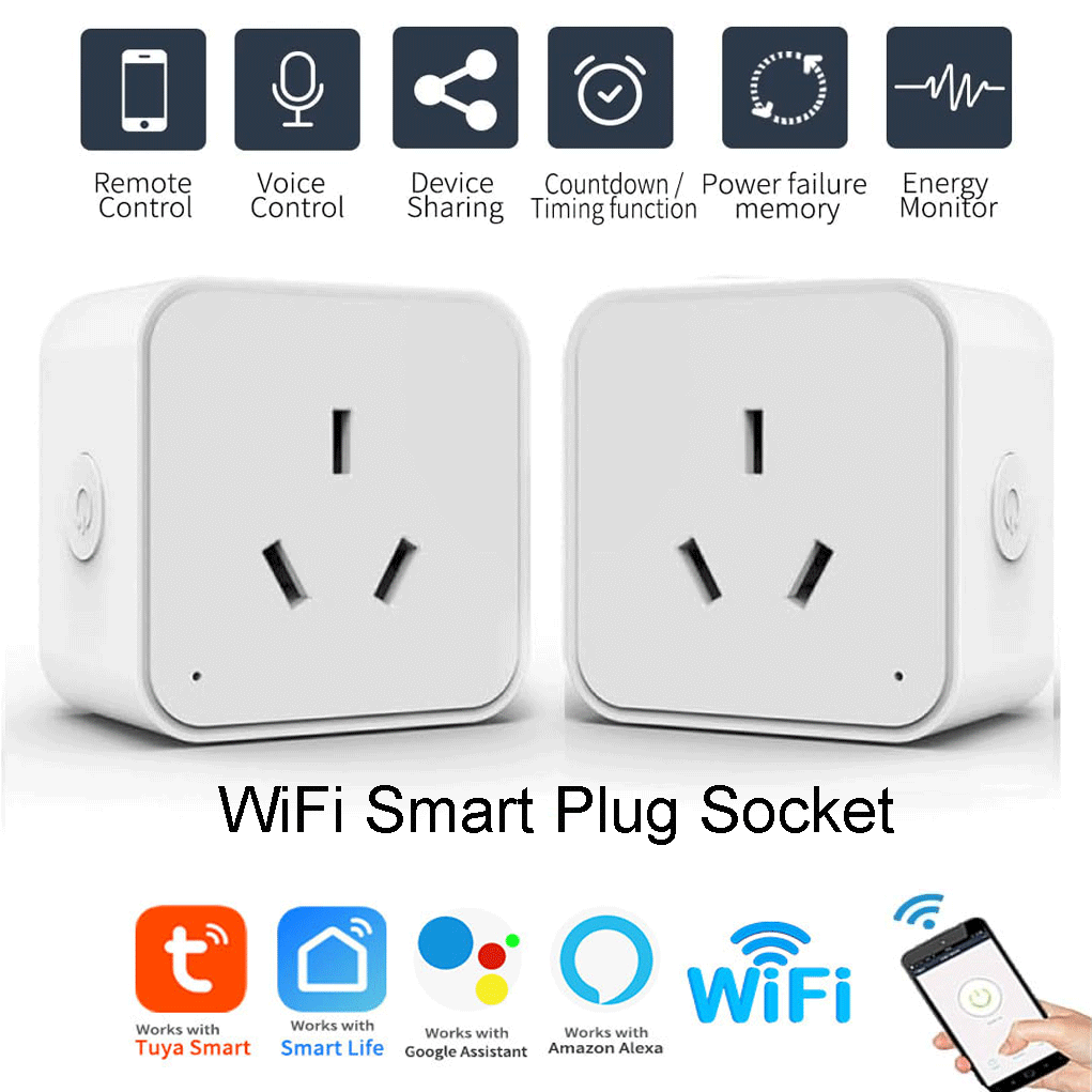 TUYA smart socket with WiFi, British plug, Zigbee 3.0, Alexa voice control, British standard, 16A/20A with metering capability