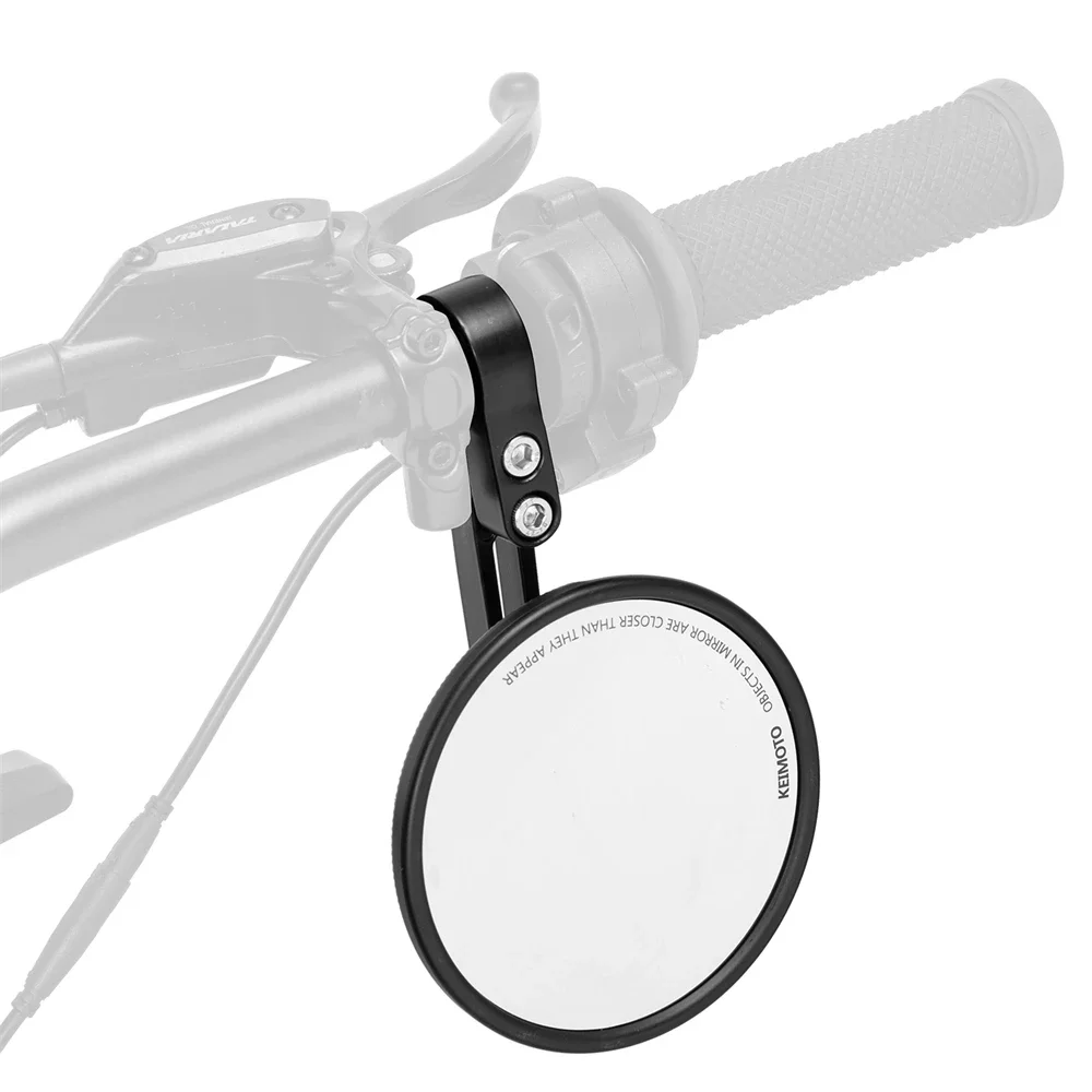 Universal Motorcycle Rear View Mirrors CNC Aluminum Round Handlebar Side Mirrors Adjustable for Motorcycles Scooters ATV Mirror