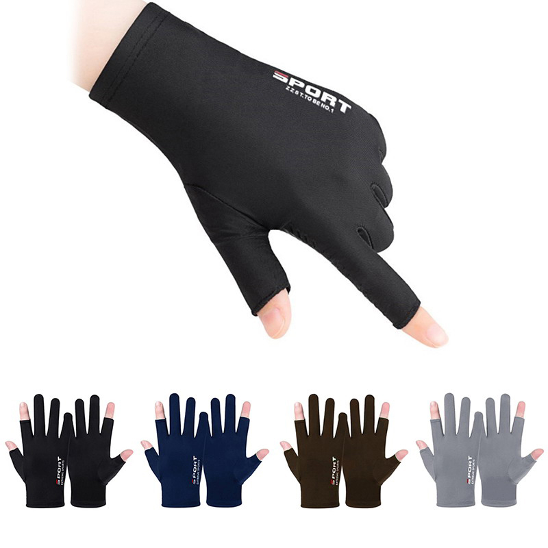 1 Pair Anti-UV Men Women Fishing Gloves Sunscreen Antiskid Spring Breathable Cycling Sport Gloves Fishing