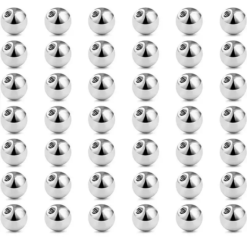 100 Pcs/bag 3mm 4mm 5mm Replacement BALLS Threaded Surgical Steel Industrial Barbell Tongue Belly Body Piercing Parts