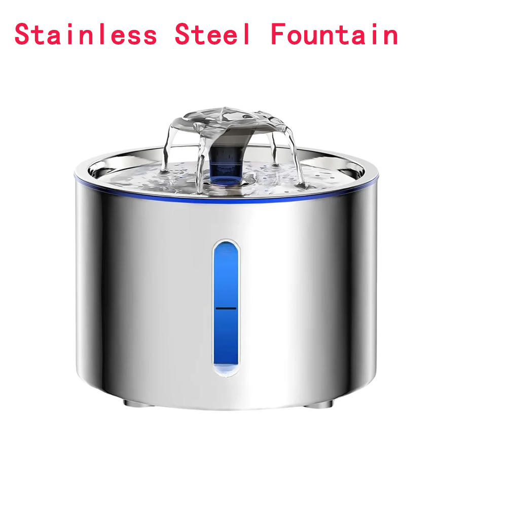 2.5L Stainless Steel Automatic Pet Water Dispenser Fountain For Cats And Dogs Drinking Bowl Easy To Clean Multiple Pets Supplies pen gpt