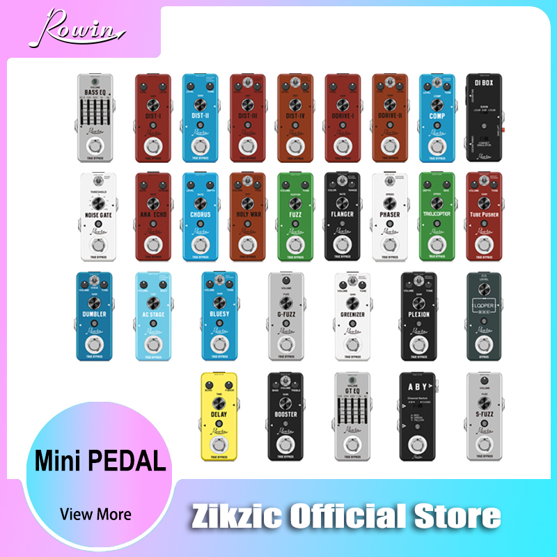 Rowin Guitar Analog Pedals Noise Gate Dist Chorus Fuzz Dumbler Overdrive Tremolo Comp Pedals For Electric Guitars True Bypass