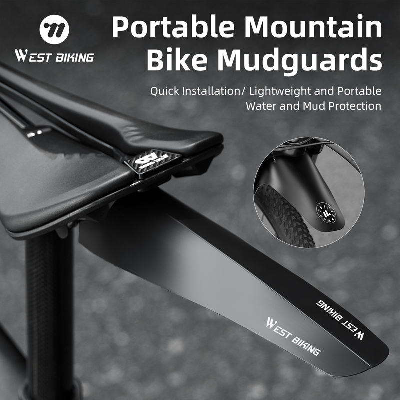 WEST BIKING MTB Road Bicycle Front Rear Fender PP5 Lightweight Soft Plastic Universal Cycling Saddle Mud Guards Bike Accessories