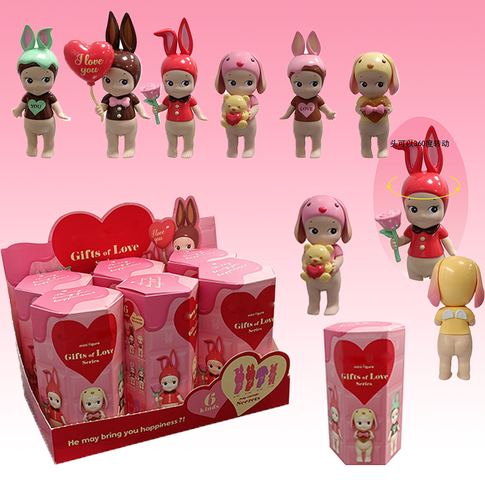 New Cute Doll Box The of Love Series Animal Anime Figures Ornaments Dolls Desktop Car Ornament Children Decoration