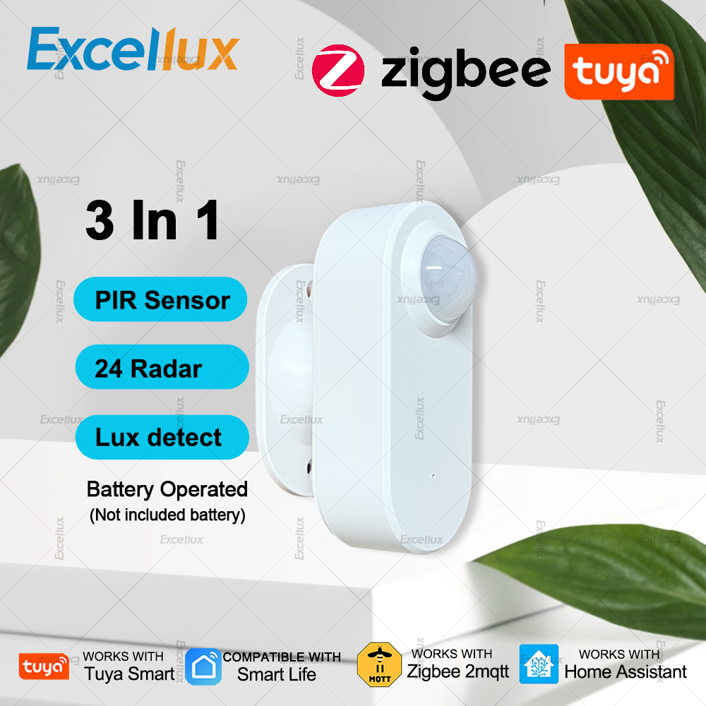 2X ZigBee Human Presence Motion Sensor with Luminance/Distance Detection 5/110/220V Tuya Smart Life Home Automation