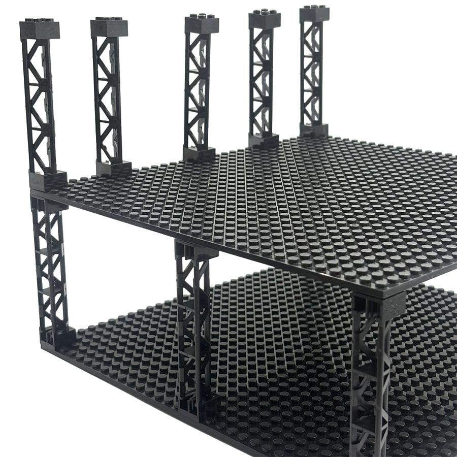 4pcs City Building Blocks Train Car Pillar Support Girder Column Beam 2x2x10 Bricks Toys Compatible Technical Parts