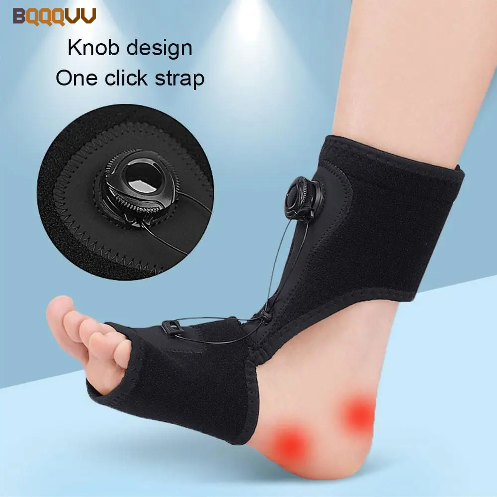1Pc Comfortable Knob Adjustment Orthosis Plantar Fascia Foot Rest Fixation Ankle Brace Support for Tendonitis