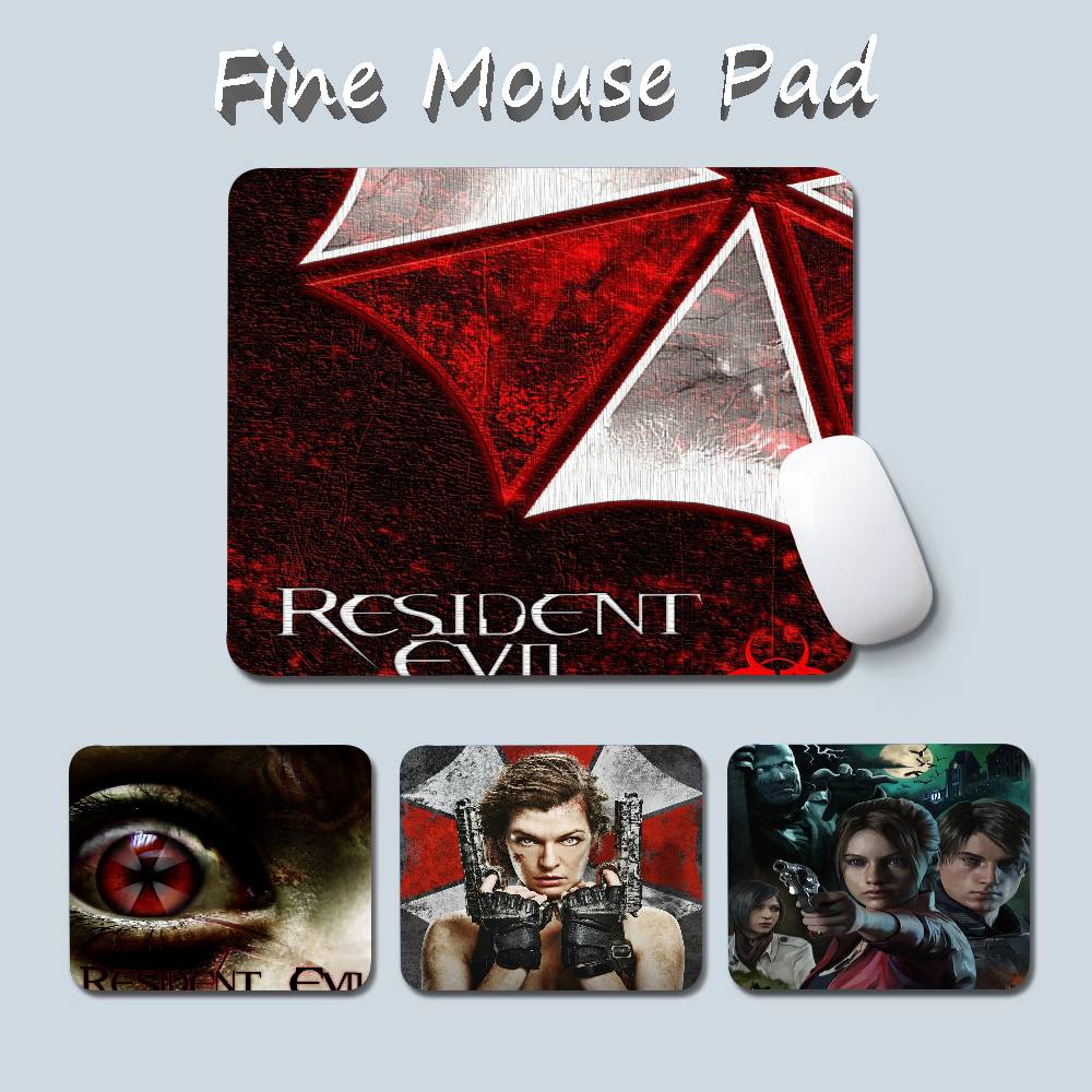 1PC Game R-Resident Evil Game Small Mousepad Computer Desk Mat Table Keyboard Pad Laptop Cushion Non-slip Deskpad