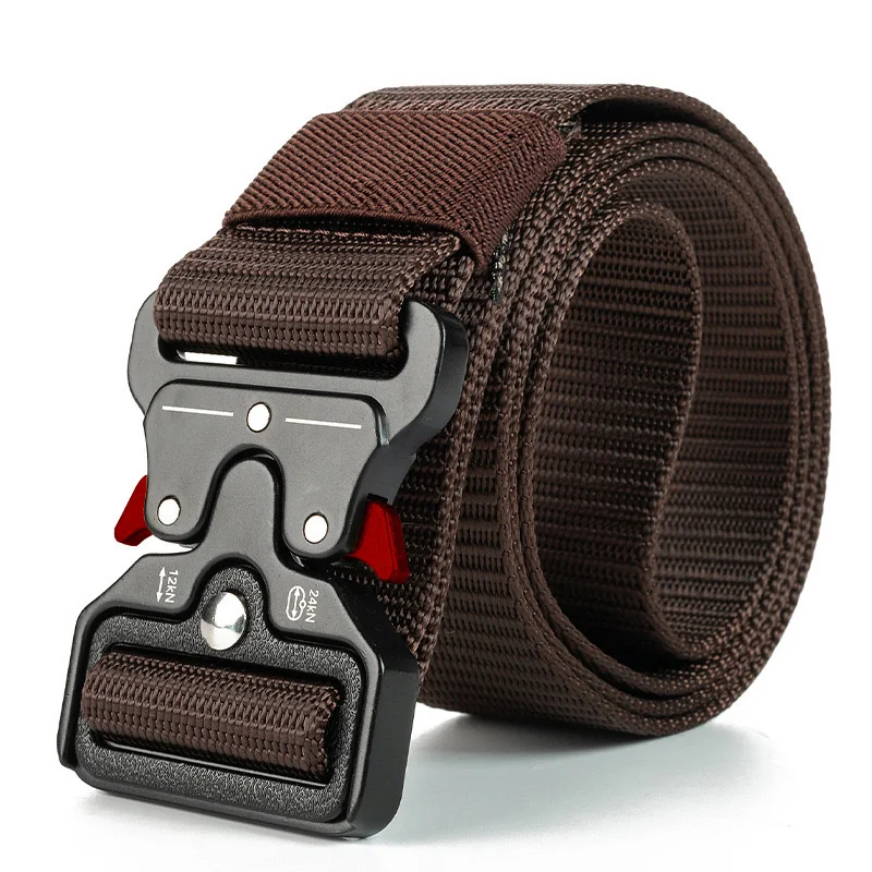 Genuine Tactical Belt Quick Release Outdoor Belt Soft Real Nylon Sports Accessories Men And Women Black Belt