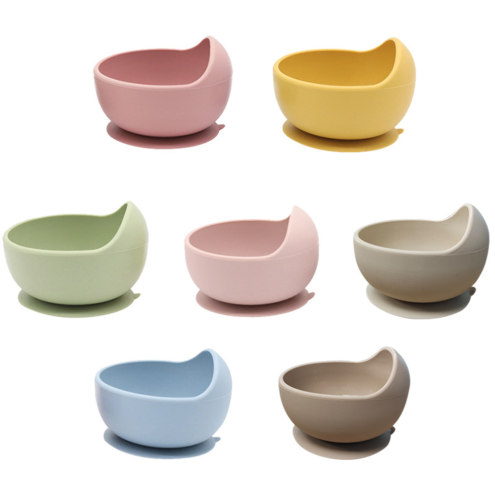 1pc Baby Food Grade Silicone Bowls with Suction Stay Put Silicone Food Bowl Toddler Bowls Face Mask Mixing Bowl