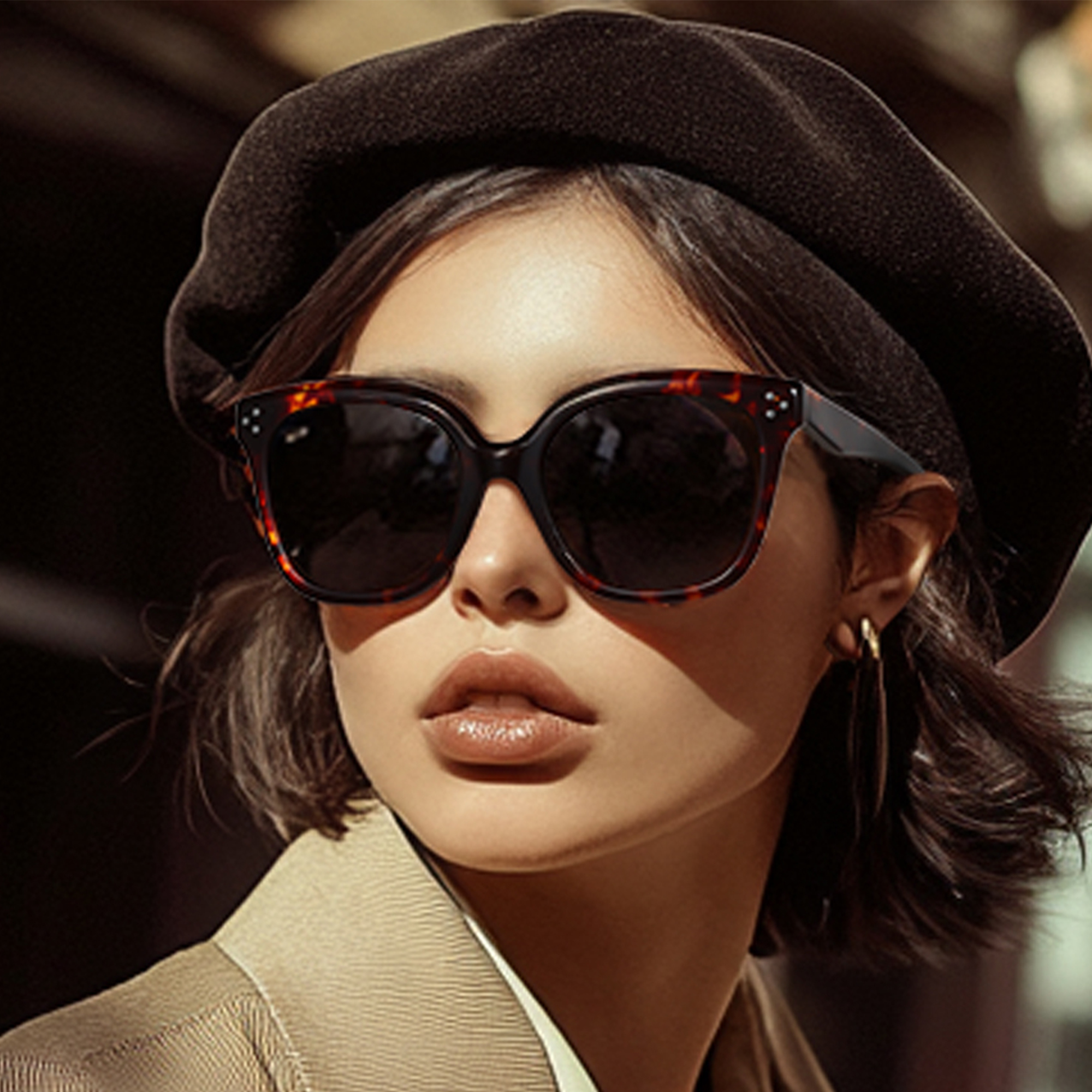 ZENOTTIC Fashion Square Polarized Sunglasses Classic Design UV400 Protection Acetate Sun Glasses Shade for Women Men